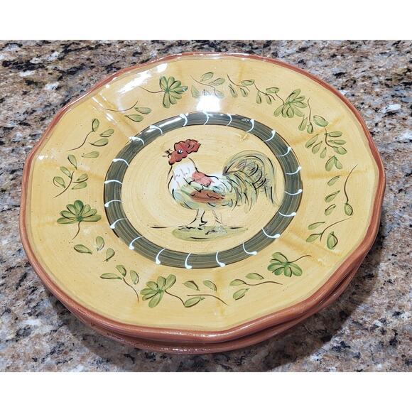 Cocorico Luncheon / Decorator Plates 8 3/4"" Rooster (Set Of 2) - Picture 2 of 16